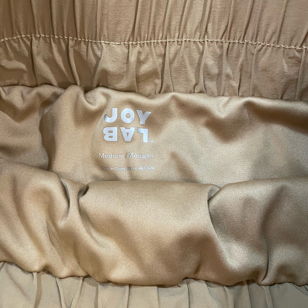 Joy Lab Tan High Rise Athletic Nylon Shorts Women’s Size Med Running Workout - Picture 4 of 7
